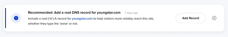 DreamHost domain notifications for missing companion records