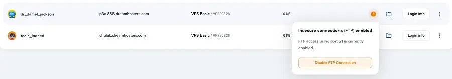 DreamHost FTP security improvements