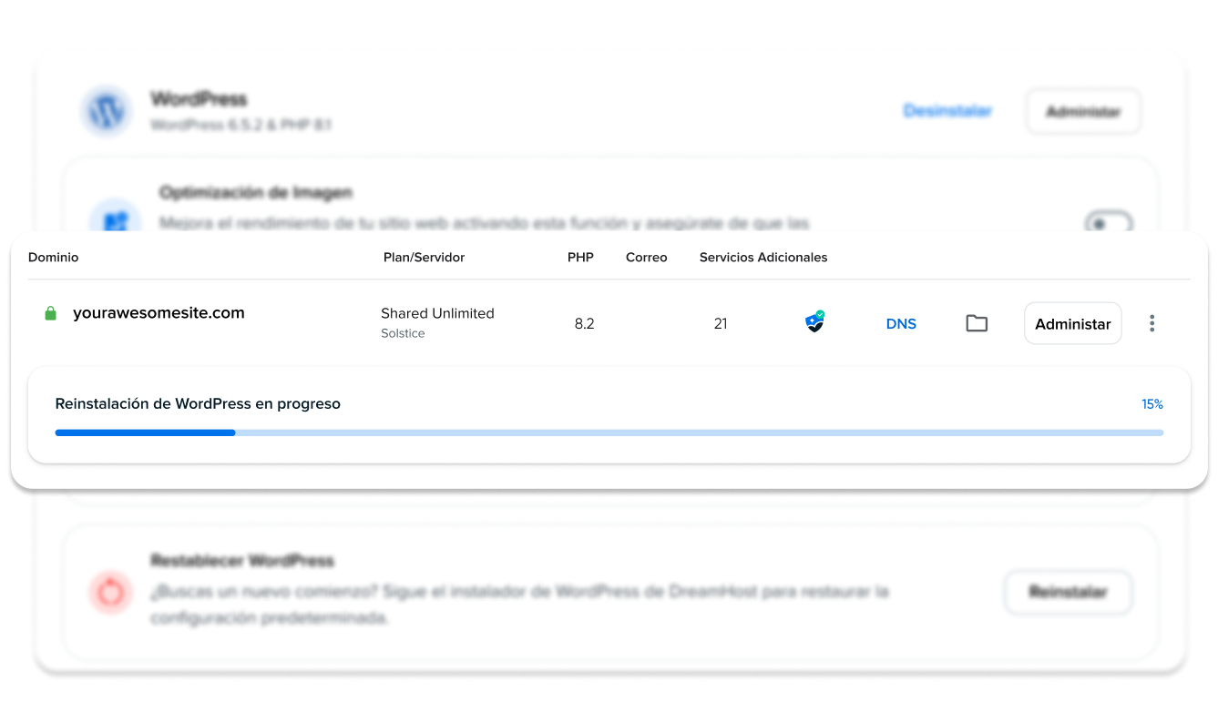 Renueva tu sitio web fácilmente con el Reinstalador de WordPress de DreamHost