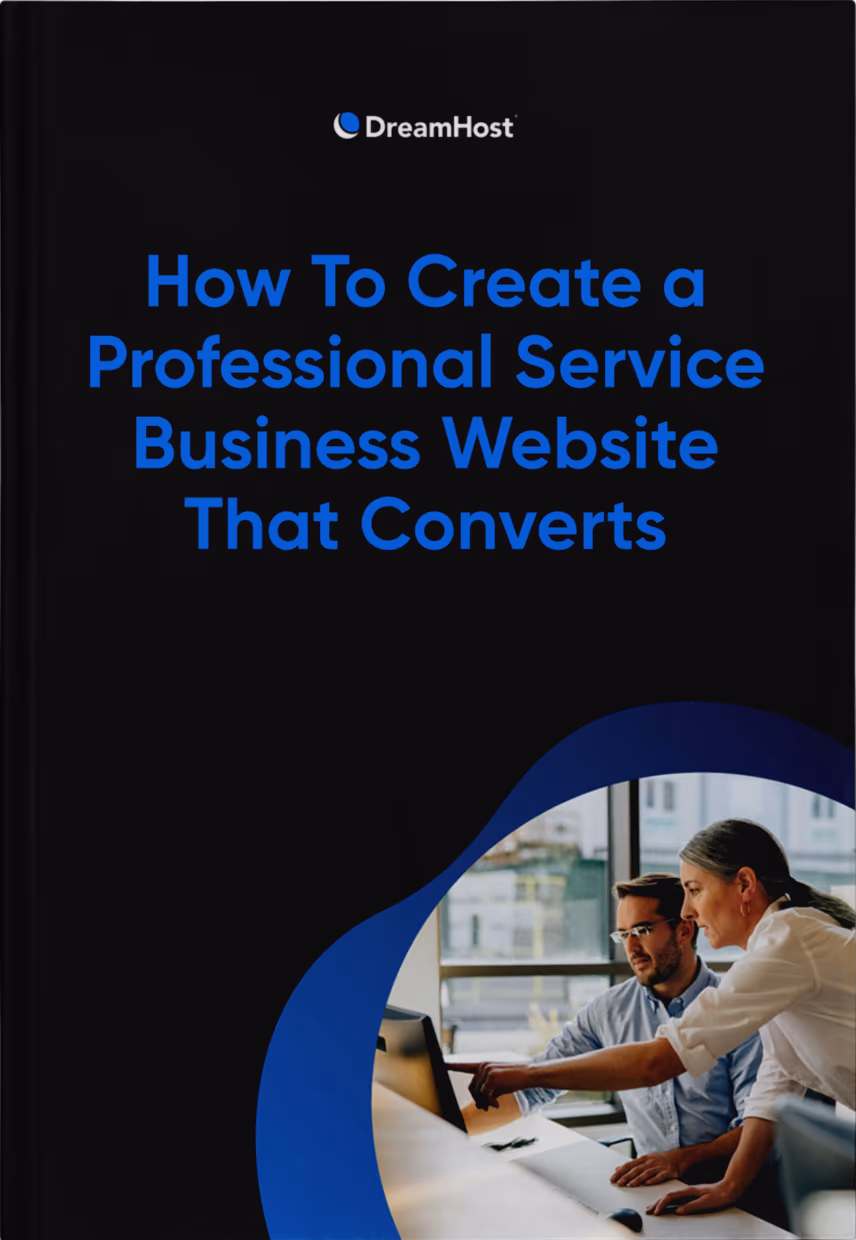Professional service business website ebook mockup