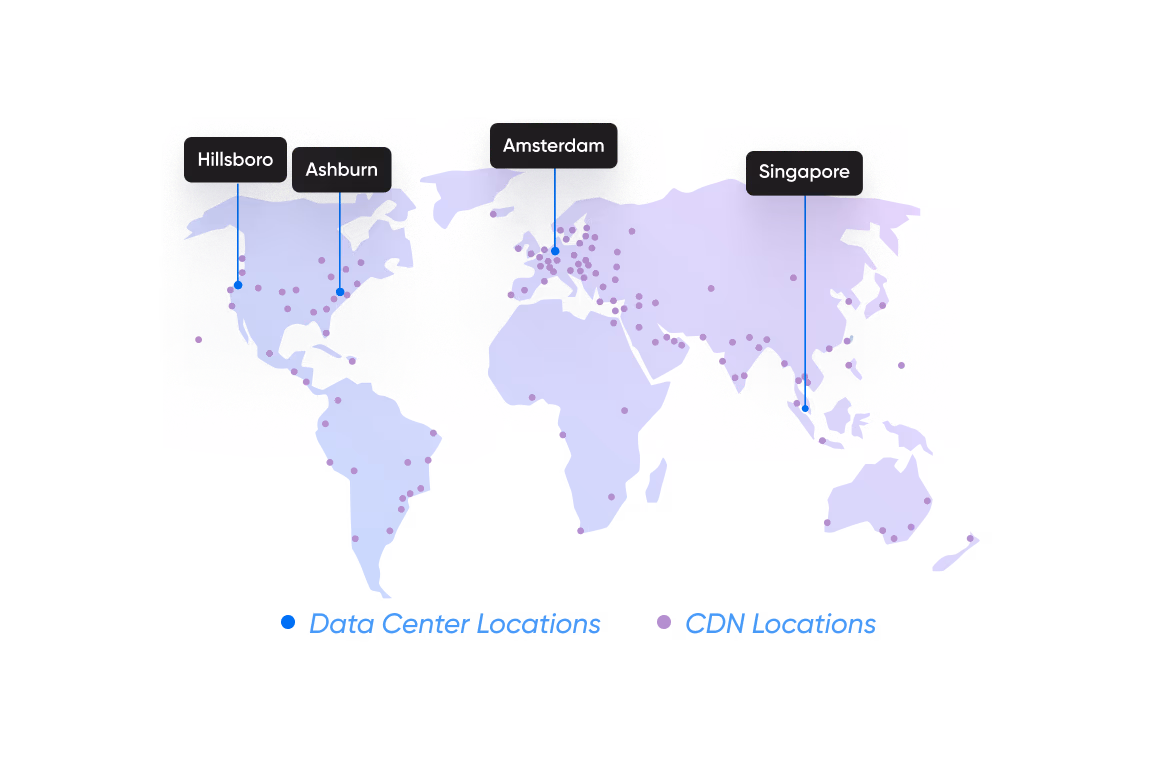 Global data center map
