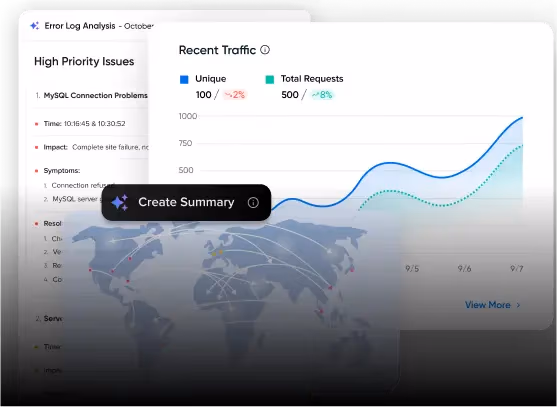 DreamHost built-in traffic and analytics dashboard