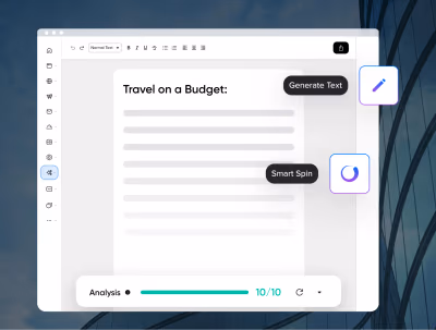 DreamHost Content Builder interface with writing and editing tools